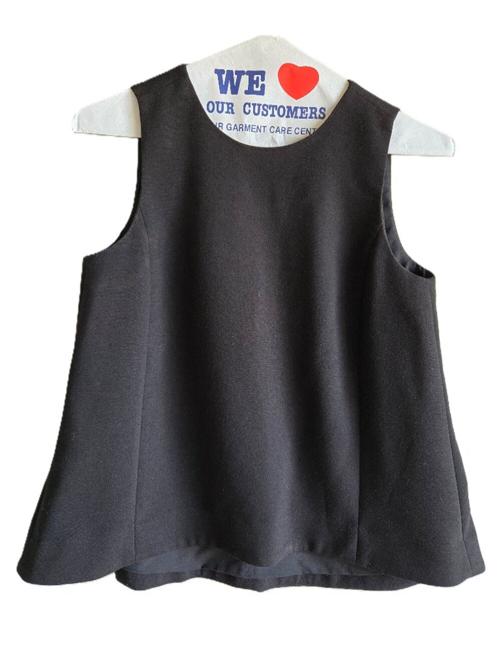 BANANA REPUBLIC  Dark Academia Flared Bottom Flowy Solid Black Tank Top Women XS